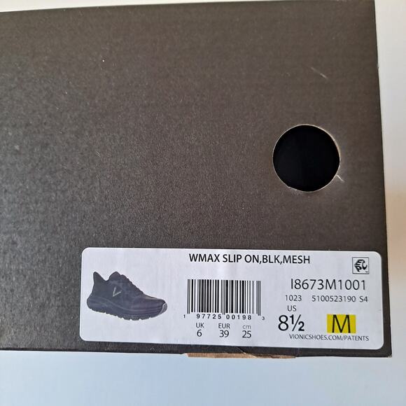 Vionic Walk Max Low Top Lace-Up Sneakers Slip On Shoes Black Women's Size 8.5 - Picture 11 of 12